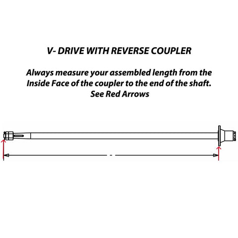 1-1/4" Custom Inboard Prop Shaft System With Borg Warner Style 5" Coupler Dual Taper 58.75 Inch Assembled Length