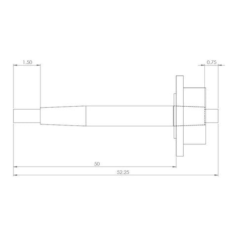 1-1/8" X 5" Inboard Shaft System With Inverted Hurth Steel Coupler Dual Taper 50.00" Assembled Length