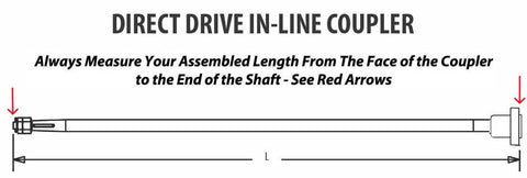 1-1/8" Custom Inboard Prop Shaft System With Borg Warner Style 4" Coupler Dual Taper 47.00 Inch Assembled Length