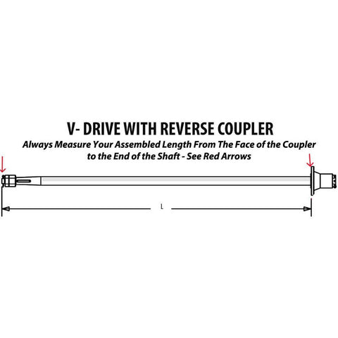 1-1/8" X 5" Inboard Shaft System With Inverted Hurth Steel Coupler Dual Taper 55.750 Assembled Length