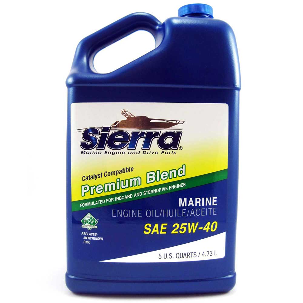 Oil - Engine - Catalyst Marine Engine Oil 25W-40 Five Quart Jug 18-9400CAT-4