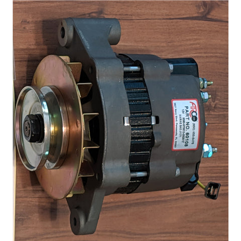 Alternator 55 Amp Internal Regulator Yellow Lead PCM And Indmar 3/8" V-Belt Pulley