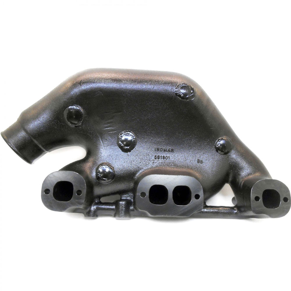 OEM Indmar one piece exhaust manifold used on Vortec 5.7L Monsoon & 6.2L Hammerhead marine engines.