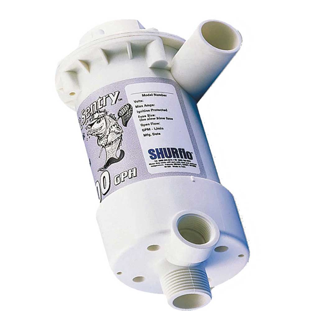 12 Volt 1100 GPH Bait Sentry Livewell Pump Shurflo 1700-021-030