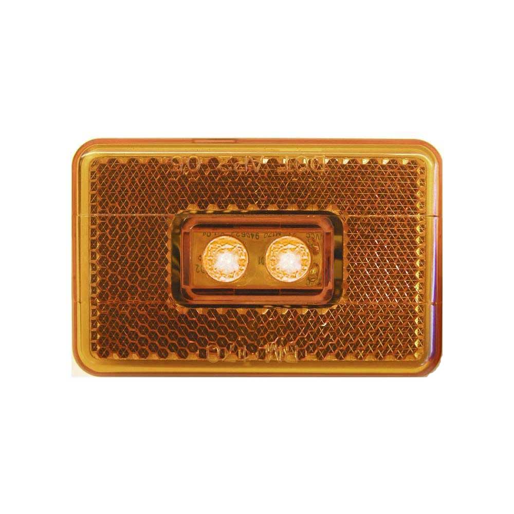 Light LED Amber Side Light Piranha - Peterson V170A Clearance Side Marker Light with Reflex