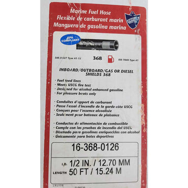 1/2 in. Low Permeation Typle A1 Marine Fuel Feed Hose Per Foot 116-368-0120-1