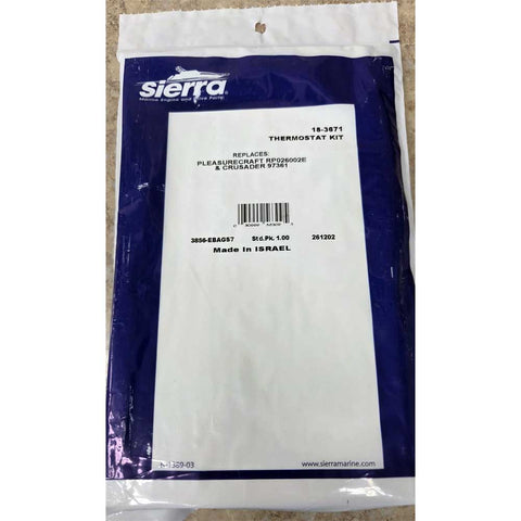 Thermostat 143 Degree PCM Ford 351-302 Raw Water Cooled With Gasket Sierra Brand -18-3671