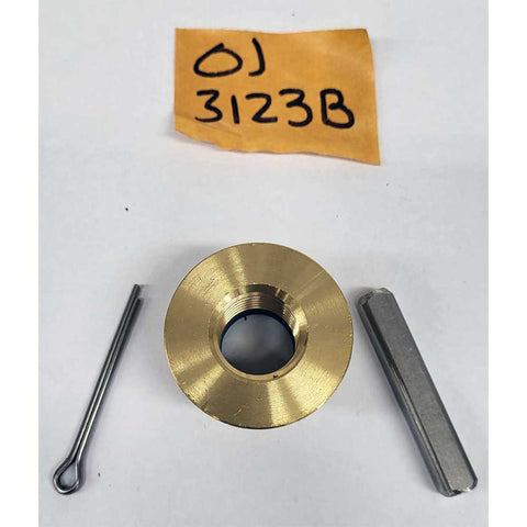 Nylock Flanged Prop Nut Kit Brass For 1-1/4 Shafts With Key And Cotter Pin OJ-3123B