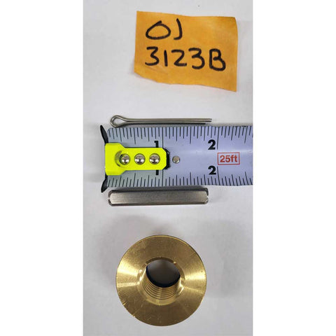 Nylock Flanged Prop Nut Kit Brass For 1-1/4 Shafts With Key And Cotter Pin OJ-3123B