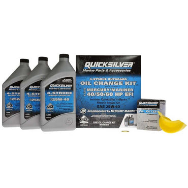 Oil Change Kit, 40/50/60 HP EFI Models Quicksilver 8M0081912