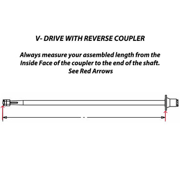 1-1/4" Custom Inboard Prop Shaft System With Borg Warner Style 5" Coupler Dual Taper 58.75 Inch Assembled Length