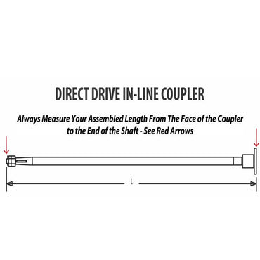 1-1/8" Custom Inboard Prop Shaft System With Borg Warner Style 4" Coupler Dual Taper 49.50 Inch Assembled Length