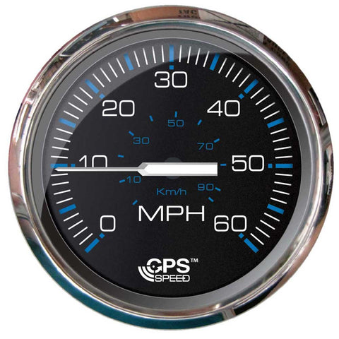 Stainless Steel Chesapeake Black 60 MPH GPS Speedometer | FARIA-33761