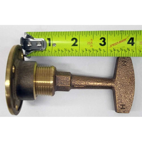 Drain Plug 3/4 Inch NPT Complete Assembly T-Handle And Drain Plug Bronze Garboard