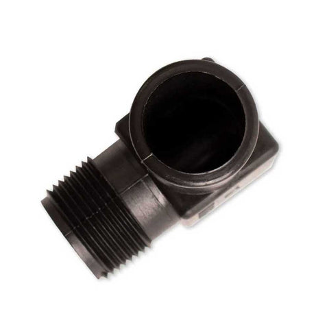 Fitting Nylon 1" NPT X 1-1/4" Barb 90 Degree For Manifold Water Drain Hose Indmar 605030