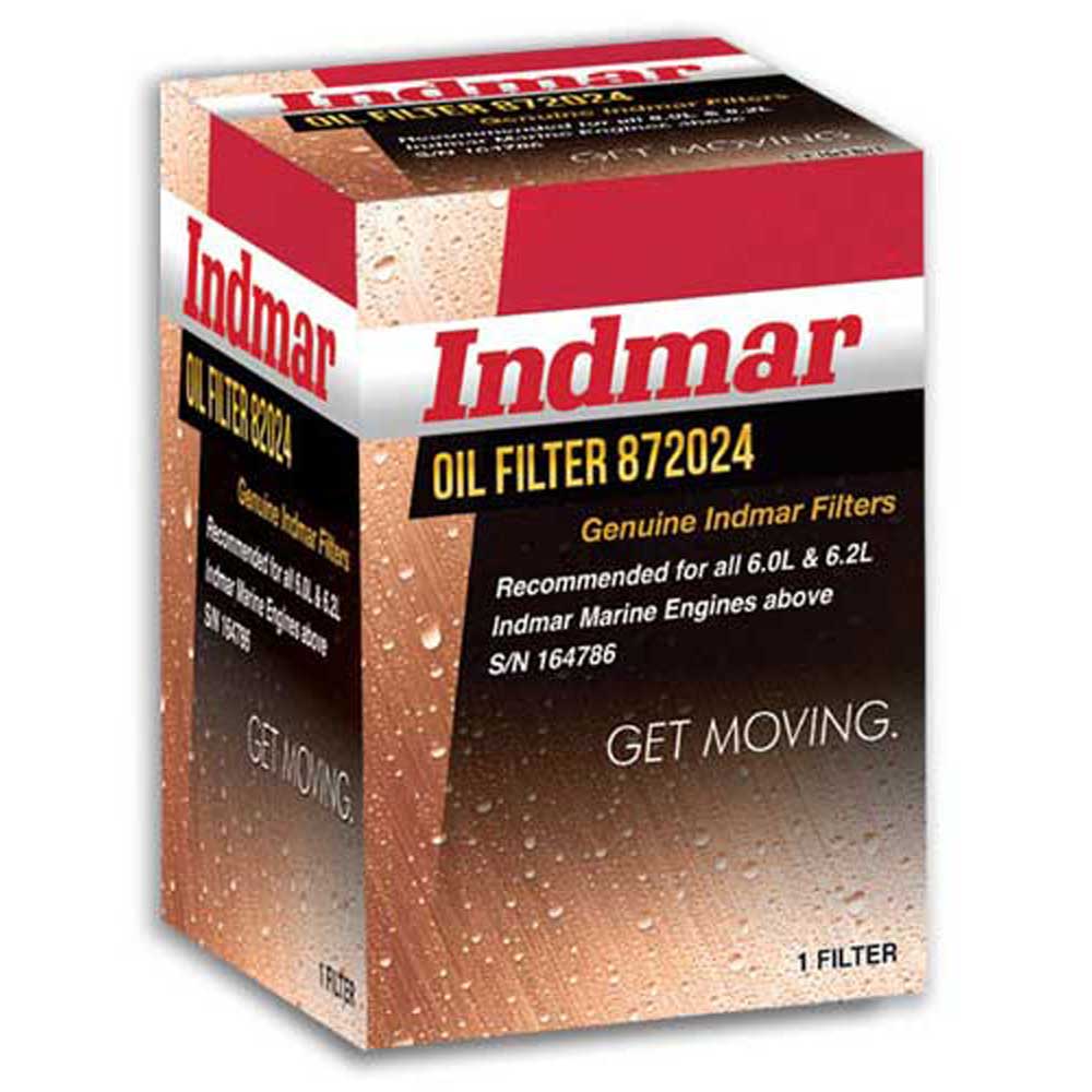 Single Filter Indmar GM Oil Filter 22mm Thread Internal Bypass 6.0L & 6.2L OEM Indmar 872024-1