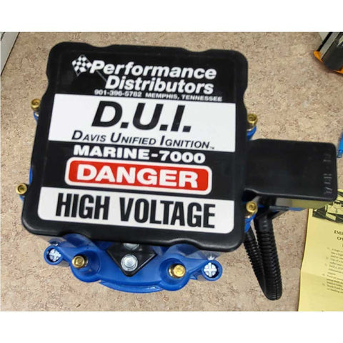 Distributor DUI Performance Ford 351 Right Hand Reverse Rotation Blue Color - DUI-M35820RRBL