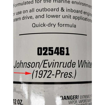 Johnson Evinrude White Acrylic Spray Paint 1972-1981 Moeller® MO-025461