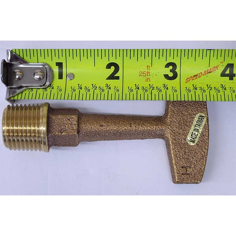 Drain Plug 1/2 Inch NPT T-Handle Bronze Garboard