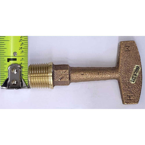 Drain Plug 1/2 Inch NPT T-Handle Bronze Garboard