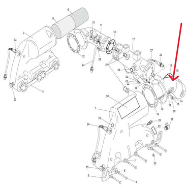 Corner Exhaust Port Side Exhaust Assembly 5.7L PCM Part Number RA133001A - See Item # 10 In Picture