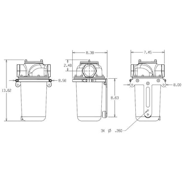 Sea Strainer Complete Assembly Marine Hardware 2.00 Inch NPT