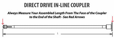1" Custom Inboard Prop Shaft System With Borg Warner Style 4" Coupler Dual Taper 45.50 Inch Assembled Length