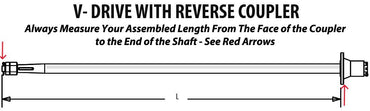 1-1/8" X 5" Inboard Shaft System With Inverted Hurth Steel Coupler Dual Taper 55.750 Assembled Length
