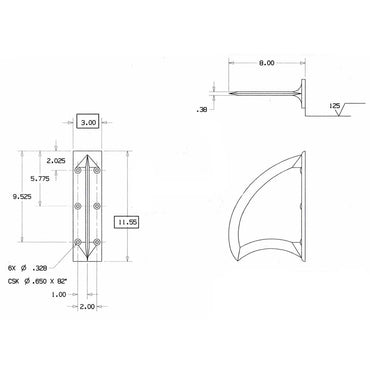 Tracking Fin Short - Marine Hardware TURN2020-S