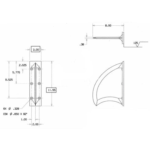 Tracking Fin Short - Marine Hardware TURN2020-S