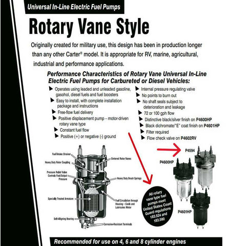 Fuel Pump Low Pressure Electric For Indmar And PCM RA080018B