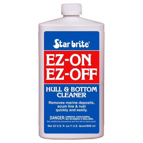EZ-ON EZ-Off Hull & Bottom Cleaner is the best and easiest way to clean dirty bottoms and hulls. Loosens tough marine deposits, removes stubborn stains quickly and without hard scrubbing.