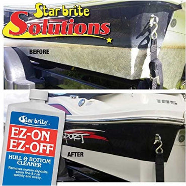 EZ-ON EZ-Off Hull & Bottom Cleaner is the best and easiest way to clean dirty bottoms and hulls. Loosens tough marine deposits, removes stubborn stains quickly and without hard scrubbing.