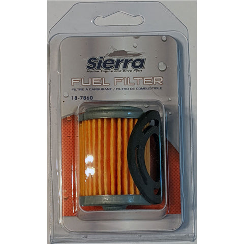 Replacement fuel filter for Mercruiser & OMC inline 4 & 6 cylinder marine engines with Carter mechanical fuel pumps.