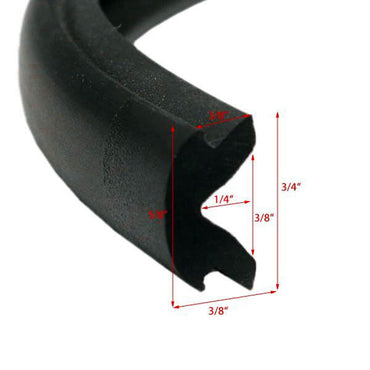 RUB RAIL INSERT 3/4" X 50 FEET BLACK FLEXIBLE BY TACO V12-4155BKA50-1