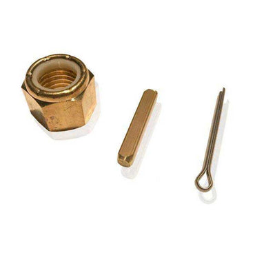 Nylock Prop Nut Kit Brass For 1" or 1-1/8 Shafts With Key And Cotter Pin OJ-3131B