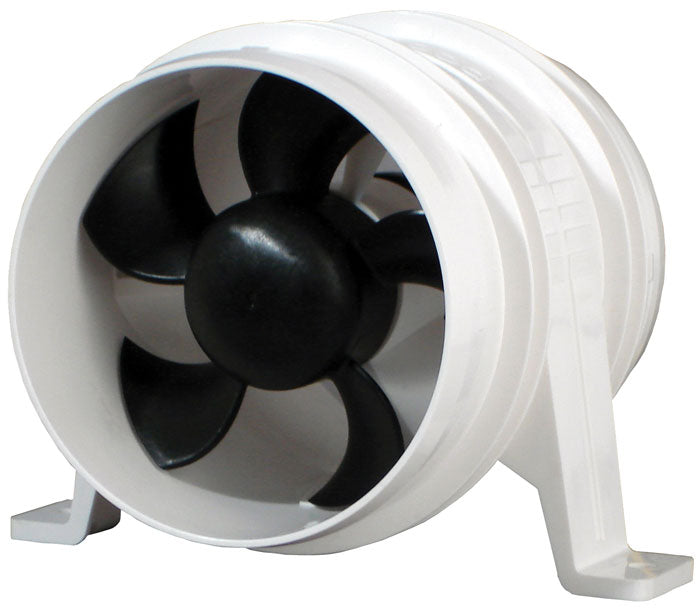 Blower 4 Inch 12V In-Line White Rule Water Resistant RULE-240