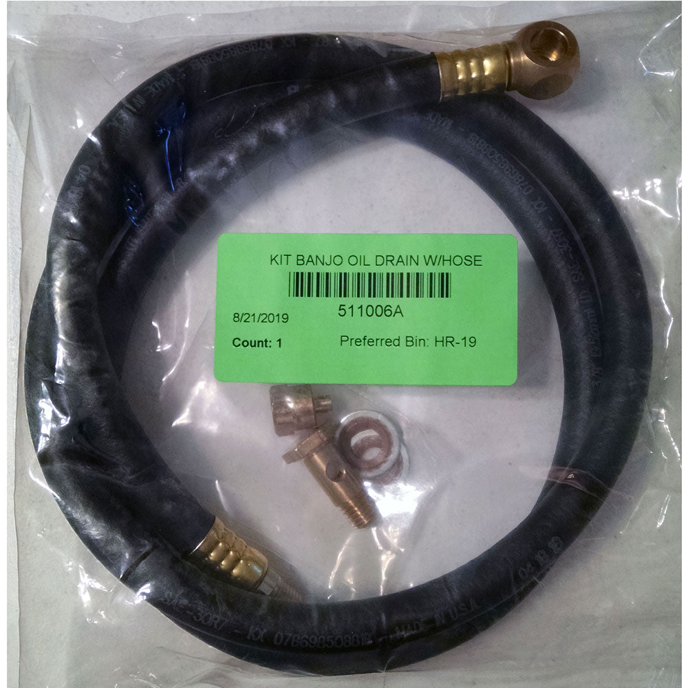 DRAIN HOSE OIL PAN DRAIN HOSE NEW STYLE WITH BANJO BOLT INCLUDES HOSE OEM INDMAR 51-1006A