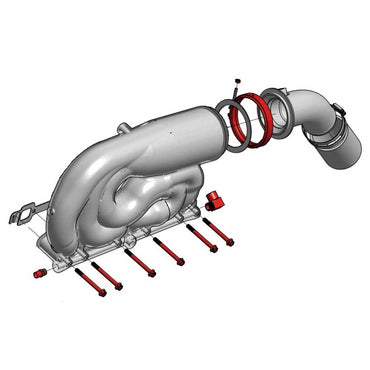 Manifold Exhaust EXT CAT Exhaust Aluminum Port Side Indmar 53-1401HL OEM Indmar