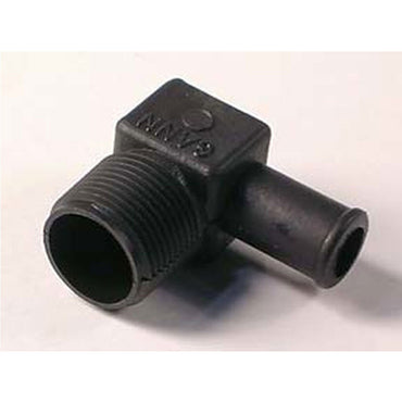 Fitting 3/4" NPT X 5/8" Barb 90 Degree For Manifold Water Drain Hose Indmar 605021