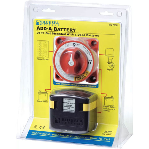 Battery Isolator Switch Add-A-Battery Blue Sea Systems 7650