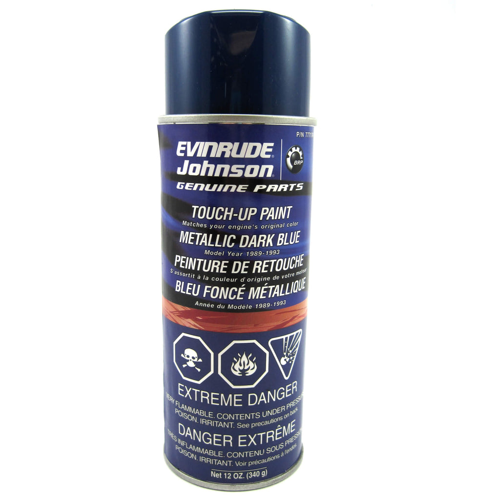 Paint Evinrude Metallic Dark Blue Touch Up Spray Paint 11.5 Ounces OEM Evinrude