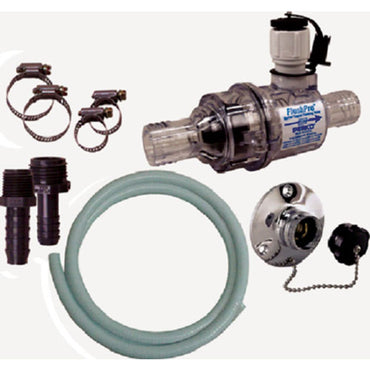 Flush Pro Complete Kit With Thru Hull Fitting And Hose For 1 Inch By Perko Flush Kit