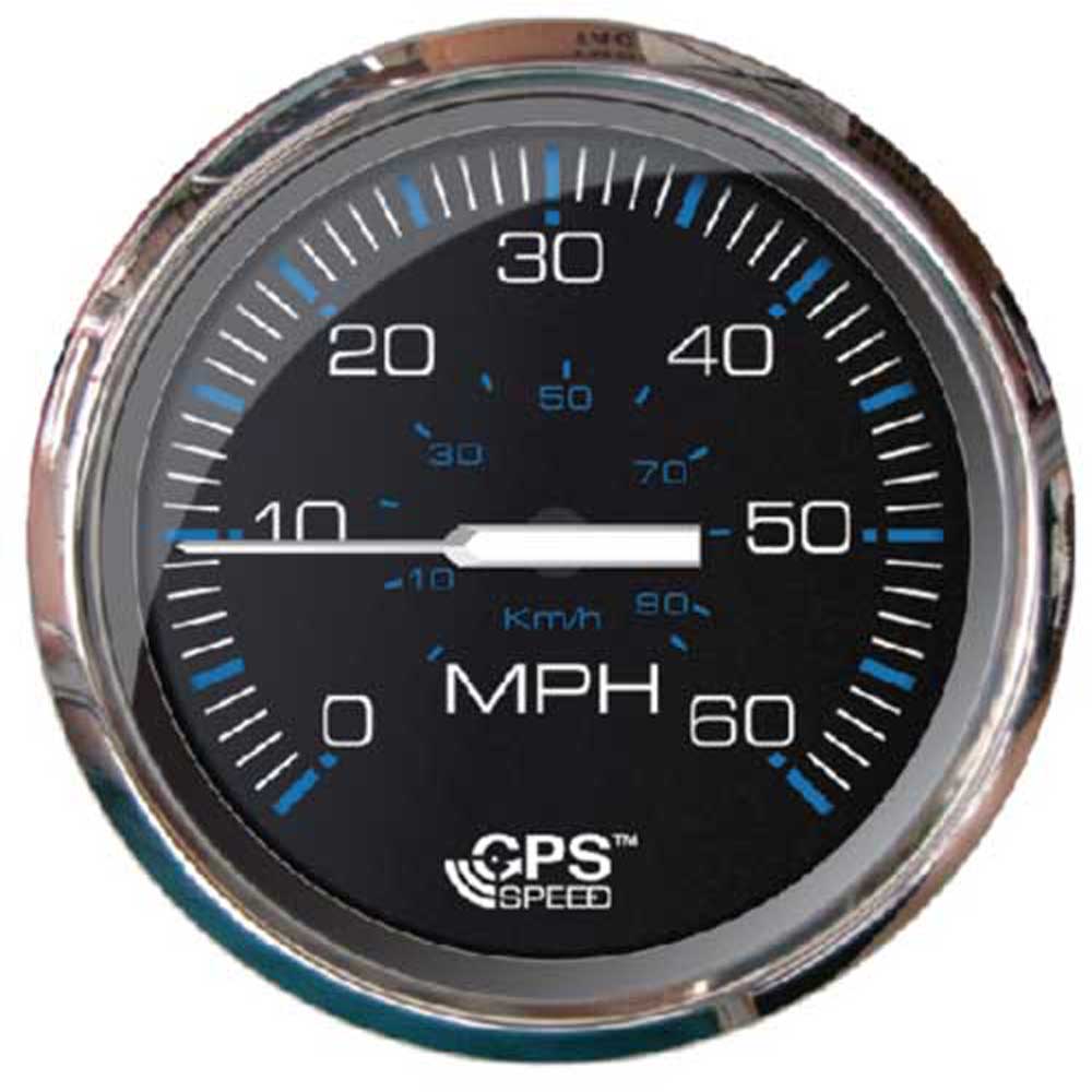 Stainless Steel Chesapeake Black 60 MPH GPS Speedometer Faria Beede Instruments 33749
