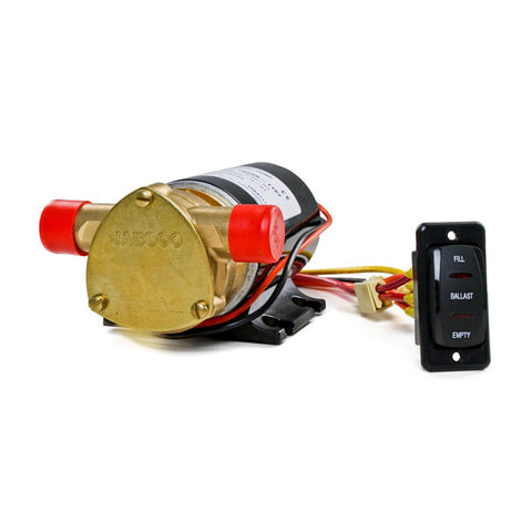Ballast Puppy Pump - 9 GPM 12 Volt Wakeboard And Ski Boat Ballast Pump With Switch Jabsco-18220-1127