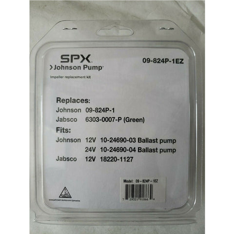 Impeller Kit For 6 Blade Johnston Ballast Pumps With O-Ring And Lube Pack