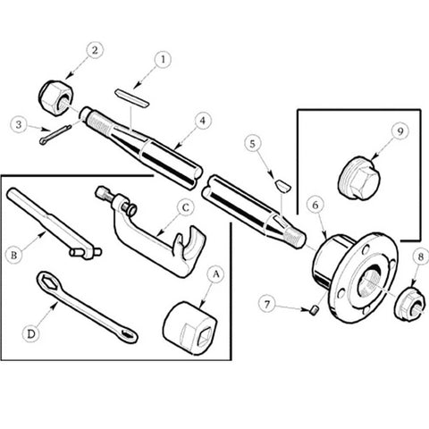 Woodruff Key For A.R.E. Drive Shafts - Coupling Side - OEM KEYCPSY.2