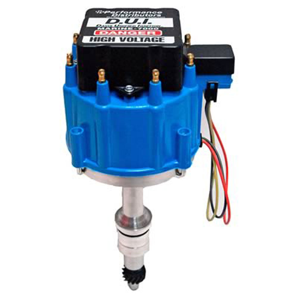 Distributor DUI Performance Ford 351 Right Hand Reverse Rotation Blue