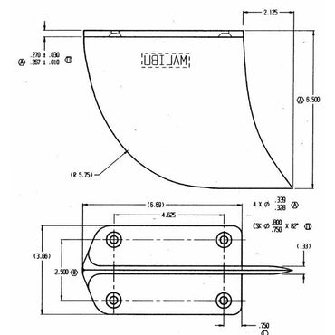 Tracking Fin - Malibu Turn Fin Flat Base Marine Hardware - MLBU000341