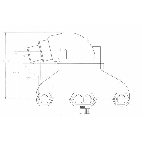 5.0L - 305 ci - 5.7L 350 ci Aluminum Performance Exhaust Kit Either Fresh & Raw Water Marine Power OEM